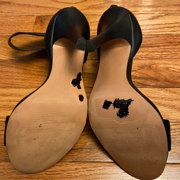 Saks Fifth Avenue black 4” heel ankle strap - Picture 6 of 13